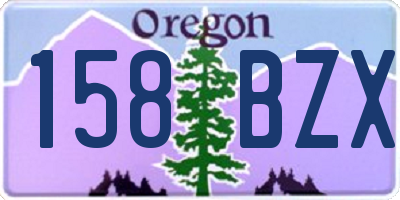 OR license plate 158BZX