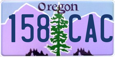 OR license plate 158CAC
