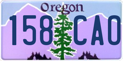 OR license plate 158CAO