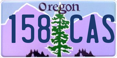 OR license plate 158CAS