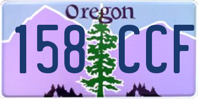 OR license plate 158CCF