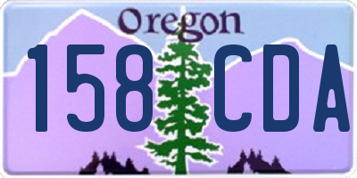 OR license plate 158CDA