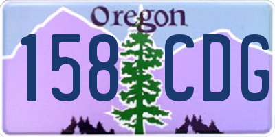 OR license plate 158CDG