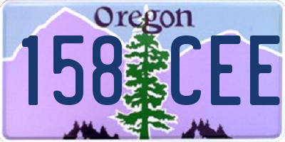 OR license plate 158CEE