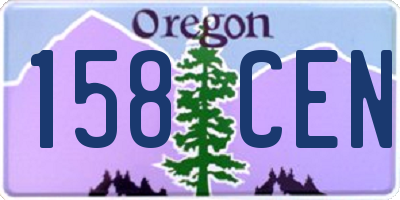 OR license plate 158CEN