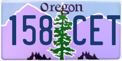 OR license plate 158CET
