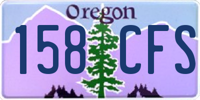 OR license plate 158CFS