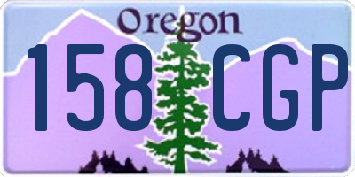 OR license plate 158CGP