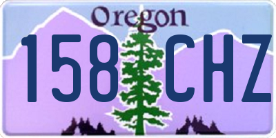 OR license plate 158CHZ