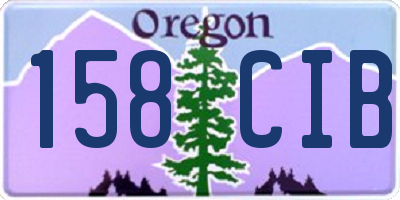 OR license plate 158CIB