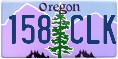 OR license plate 158CLK