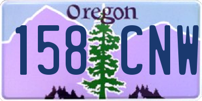 OR license plate 158CNW