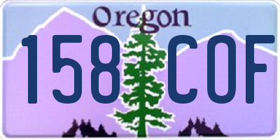 OR license plate 158COF