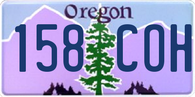 OR license plate 158COH