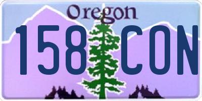 OR license plate 158CON