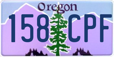 OR license plate 158CPF