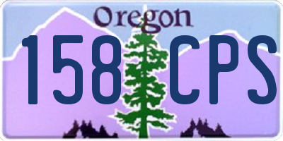 OR license plate 158CPS