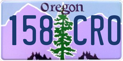OR license plate 158CRO