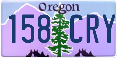 OR license plate 158CRY