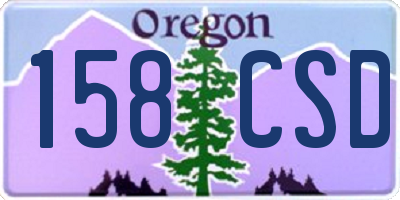 OR license plate 158CSD