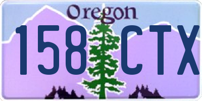 OR license plate 158CTX
