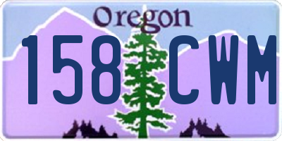 OR license plate 158CWM