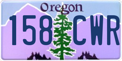 OR license plate 158CWR