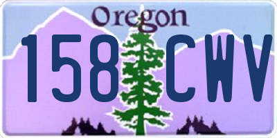 OR license plate 158CWV