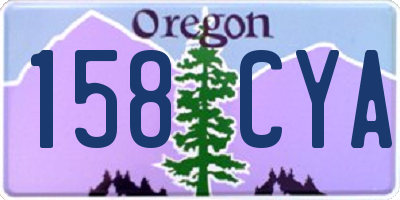 OR license plate 158CYA