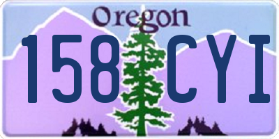 OR license plate 158CYI