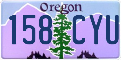 OR license plate 158CYU