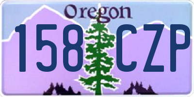OR license plate 158CZP