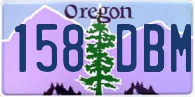 OR license plate 158DBM