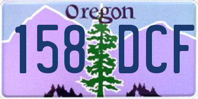 OR license plate 158DCF