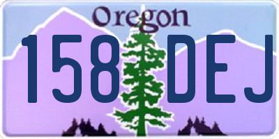 OR license plate 158DEJ