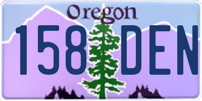 OR license plate 158DEN