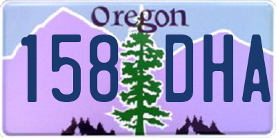 OR license plate 158DHA