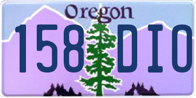OR license plate 158DIO