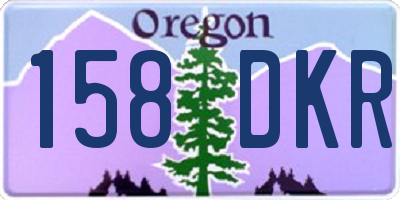 OR license plate 158DKR