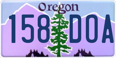 OR license plate 158DOA