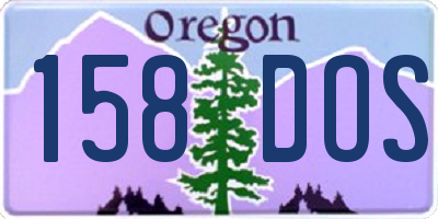 OR license plate 158DOS