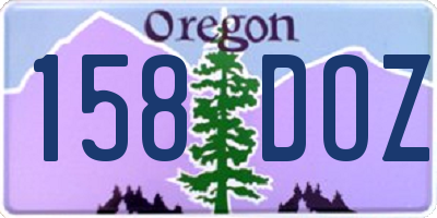 OR license plate 158DOZ