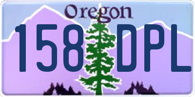 OR license plate 158DPL
