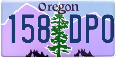 OR license plate 158DPO