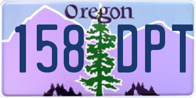 OR license plate 158DPT