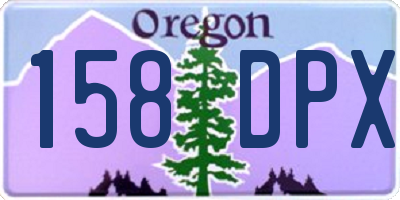 OR license plate 158DPX