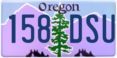 OR license plate 158DSU