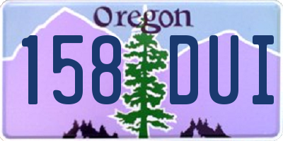 OR license plate 158DUI