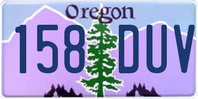 OR license plate 158DUV