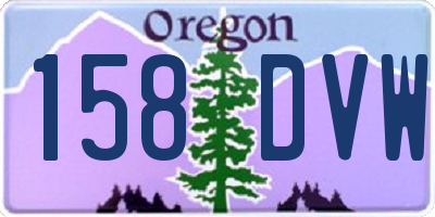 OR license plate 158DVW